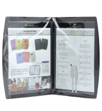 Portamenù Rio - 1 inserto doppio incluso - A4 - 24 x 34 cm - nero - Securit
