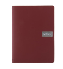 Portamenù Royal - 1 inserto doppio incluso - A4 - 24 x 33 cm - bordeaux - Securit