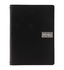 Portamenù Royal - 1 inserto doppio incluso - A4 - 24 x 33 cm - nero - Securit