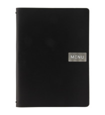Portamenù Royal - 1 inserto doppio incluso - A4 - 24 x 33 cm - nero - Securit