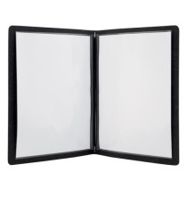 Portamenù Royal - 1 inserto doppio incluso - A4 - 24 x 33 cm - nero - Securit