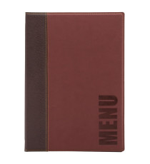 Portamenù Trendy - 1 inserto doppio incluso - A4 - 24 x 34 cm - bordeaux - Securit