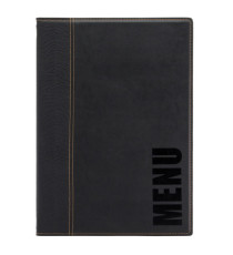 Portamenù Trendy - 1 inserto doppio incluso - A4 - 24 x 34 cm - nero - Securit