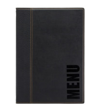Portamenù Trendy - 1 inserto doppio incluso - A4 - 24 x 34 cm - nero - Securit