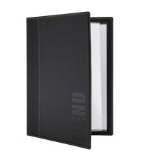 Portamenù Trendy - 1 inserto doppio incluso - A4 - 24 x 34 cm - nero - Securit