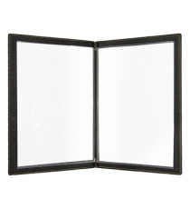 Portamenù Trendy - 1 inserto doppio incluso - A4 - 24 x 34 cm - nero - Securit