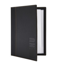 Portamenù Trendy - 1 inserto doppio incluso - A4 - 24 x 34 cm - nero - Securit