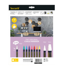 Set Wall Hexagon - lavagne nere e bacheche in sughero esagonali - Securit