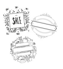 Stencil - foglio A2 - 'SCONTI' - Securit - set 3 pezzi