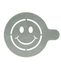Stencil per caffè - 10 x 12,4 x 0,1 cm - forma cuore e smile - Securit - set 2 pezzi