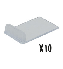 Supporti a L per targhette - trasparente - Securit - set 10 pezzi