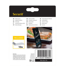 Supporti a L per targhette - trasparente - Securit - set 10 pezzi