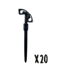 Supporti a spina per targhette - nero - Securit - set 20 pezzi