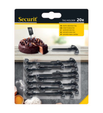 Supporti a spina per targhette - nero - Securit - set 20 pezzi
