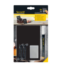 Targhette - 10,5 x 15 cm (A6) - nero - Securit - set 20 pezzi