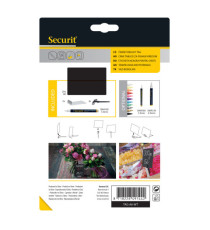 Targhette - 10,5 x 15 cm (A6) - nero - Securit - set 20 pezzi