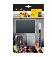 Targhette - 7,4 x 10,5 cm (A7) - nero - Securit - set 20 pezzi