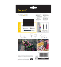 Targhette - 7,4 x 10,5 cm (A7) - nero - Securit - set 20 pezzi