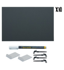 Targhette -15 x 21 cm (A5) - nero - Securit - set 10 pezzi