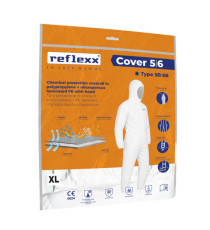Tuta protettiva monouso Cover 40 - taglia L - PLP - bianco - Reflexx