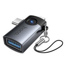 Adattatore OTG USB 2in1 Hoco UA46D Victory – da Lightning e USB-C a USB-A – Grigio