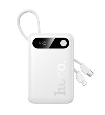 Power bank Hoco J171 Edge 10000mAh 22,5W con cavi USB-C e Lightning integrati, Ricarica rapida, PD e Display LED digitale