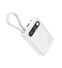 Power bank Hoco J171 Edge nero 10000mAh 22,5W con cavi USB-C e Lightning integrati, Ricarica rapida, PD e Display LED digitale