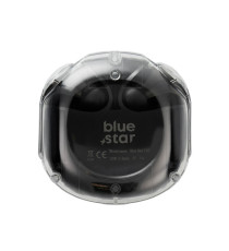 Auricolari Wireless Bluetooth Blue Star AirCrystal TX1 TWS Nero Earbuds Bluetooth 5.3,Display digitale della custodia