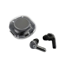 Auricolari Wireless Bluetooth Blue Star AirCrystal TX1 TWS Nero Earbuds Bluetooth 5.3,Display digitale della custodia