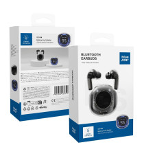 Auricolari Wireless Bluetooth Blue Star AirCrystal TX1 TWS Nero Earbuds Bluetooth 5.3,Display digitale della custodia