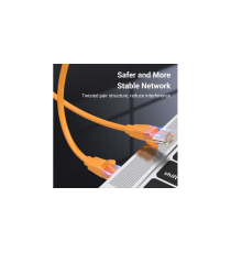 Cavo di rete Ethernet Lan Vention 1mt CAT.6 arancione alta velocità, supporta fino a 1 Gbps, Connettori: RJ45, alta qualità