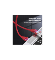 Cavo di rete Ethernet Lan Vention 1mt CAT.6 rosso alta velocità, supporta fino a 1 Gbps, Connettori: RJ45, alta qualità