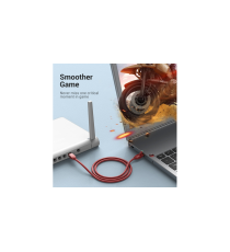 Cavo di rete Ethernet Lan Vention 1mt CAT.6 rosso alta velocità, supporta fino a 1 Gbps, Connettori: RJ45, alta qualità
