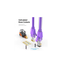Cavo di rete Ethernet Lan Vention 1mt CAT.6 viola alta velocità, supporta fino a 1 Gbps, Connettori: RJ45, alta qualità