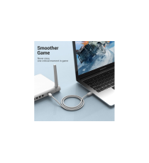 Cavo di rete Ethernet Lan Vention 2mt CAT.6 grigio alta velocità, supporta fino a 1 Gbps, Connettori: RJ45, alta qualità