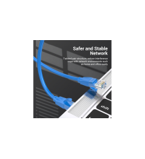 Cavo di rete Ethernet Lan Vention 5mt CAT.6 blu alta velocità, supporta fino a 1 Gbps, Connettori: RJ45, alta qualità