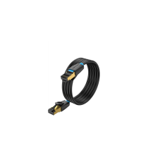 Cavo di rete Ethernet Lan Vention 2mt SFTP CAT.8 nero alta velocità, supporta fino a 40 Gbps, Connettori: RJ45, alta qualità