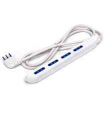 Multipresa ciabatta elettrica 4 vie 16A sottile cavo da 1,5 metri, SPINA 16A 250V 3680W design compatto, sottile