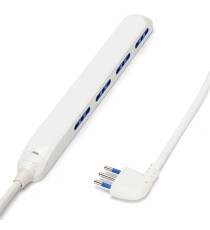 Multipresa ciabatta elettrica 4 vie 16A sottile cavo da 1,5 metri, SPINA 16A 250V 3680W design compatto, sottile
