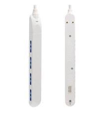 Multipresa ciabatta elettrica 4 vie 16A sottile cavo da 1,5 metri, SPINA 16A 250V 3680W design compatto, sottile