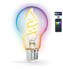 Lampadina led a filamento Smart A60 E27 4.9W Bluetooth Mesh RGBW 420 lumen, IP20 compatibilità con Alexa e Google Home