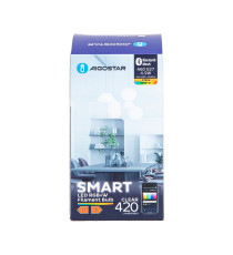 Lampadina led a filamento Smart A60 E27 4.9W Bluetooth Mesh RGBW 420 lumen, IP20 compatibilità con Alexa e Google Home