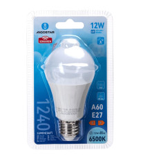 Lampadina LED A60 E27 12W con sensore di movimento a infrarossi – 6500K luce fredda 1240 lumen