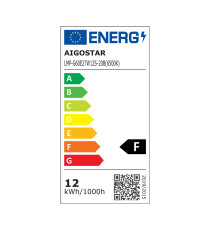 Lampadina LED A60 E27 12W con sensore di movimento a infrarossi – 6500K luce fredda 1240 lumen