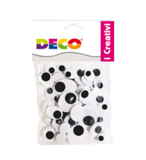 Occhietti adesivi ovali - misure assortite ovali - Deco - busta 50 pezzi
