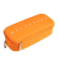 Astuccio 2 zip Monocromo -  21 x 5 x 9 cm - silicone/poliestere - colori assortiti - Pigna