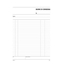 Blocco buoni di consegna - 50/50 copie autoric. - 21,5 x 14,8 cm - DU164570000 - Data Ufficio