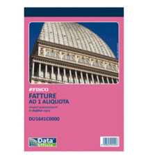 Blocco fatture ad 1 aliquota - 50/2 autoricalcante - 14,8 x 21 cm - DU1641C0000 - Data Ufficio