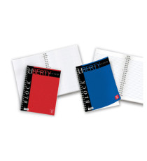 Blocco Liberty Block spiralato - 22x29,7cm - 4 fori - microperforato - 70 gr - 80 fg - 1 rigo - Pigna