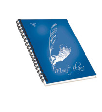 Blocco Montblanc - spiralato - 22x29,7cm - 4 fori - microperforato - 80gr - 70 fogli - 5mm - Pigna